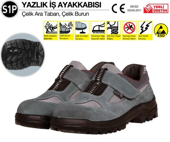• 414 S1P Ayakkabı Çelik Burun Çelik Ara Taban No:42