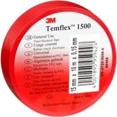 3M Temflex İzole Bant Kırmızı 18mm