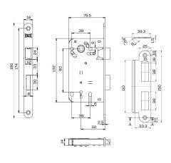 KALE 221 SESSİZ İÇ KAPI GÖMME KİLİT 50 MM OVAL