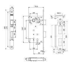 KALE 221 SESSİZ İÇ KAPI GÖMME KİLİT 50 MM OVAL