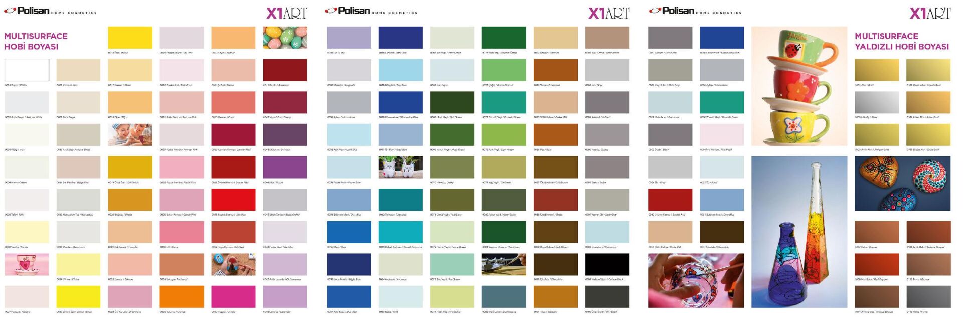Polisan X1 Art Multisurface 0102 Yaldız Klasik Altın 120 ml