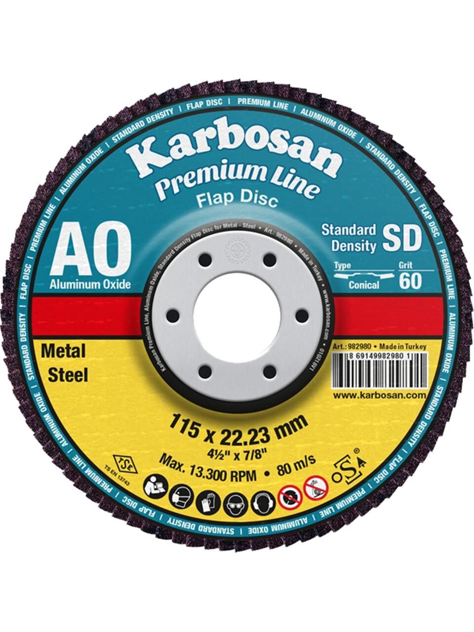 KARBOSAN 983220 FLAP DİSK 180*22 60 KUM