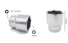 CETA C22-H28 Altı Köşe Lokma Anahtar 1/2 28 MM