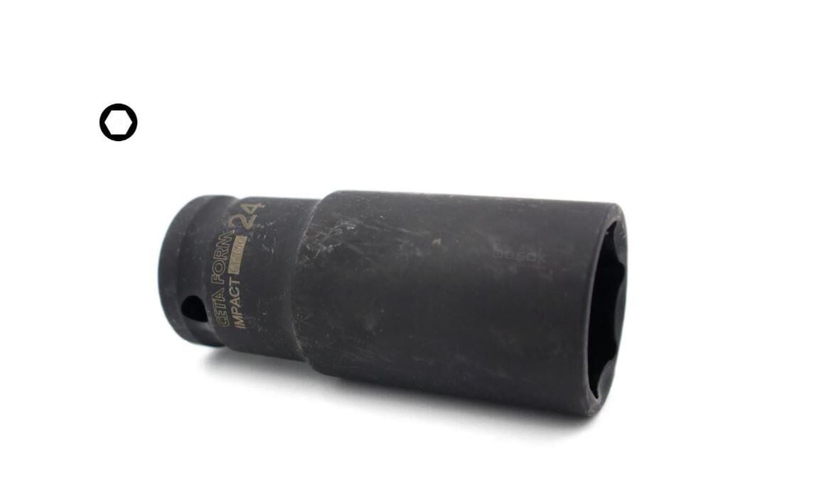 CETA C64-H24 Altı Köşe  Derin Havalı Lokma 1/2 Anahtarı 24 MM