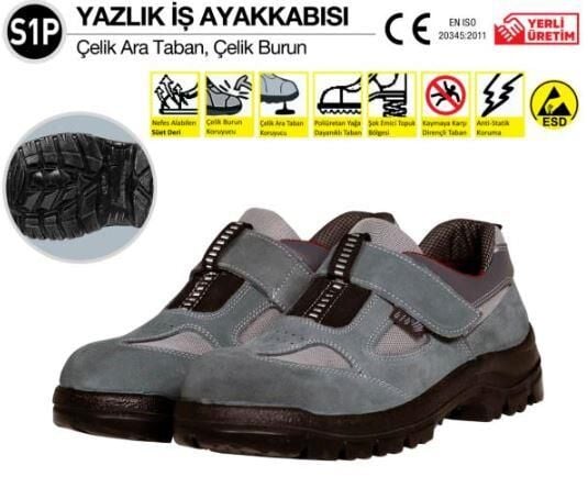 414 S1P Ayakkabı Çelik Burun Çelik Ara Taban No:46