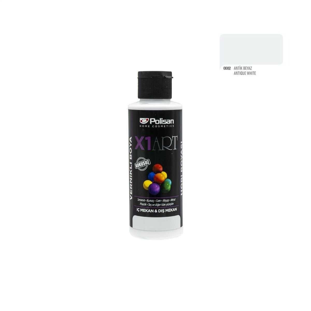 POLİSAN X1 P 0221 VERNİKLİ BOYA ANTİK BEYAZ 120 ML
