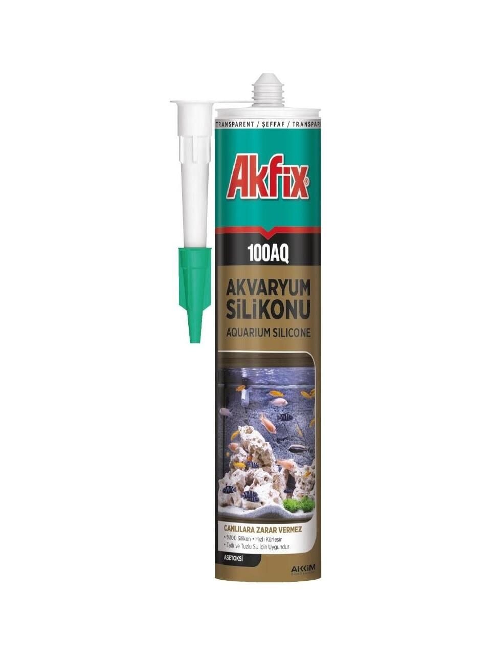Akfix 100AQ Akvaryum Silikonu Şeffaf 280 ml