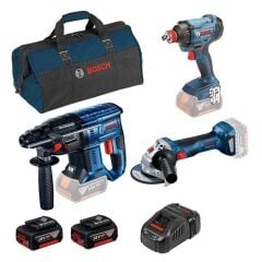 Bosch Gbh 180 LI + Gws 180 LI + Gdx 180 LI +2x5.0 ah
