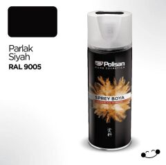 POLİSAN AKRILIK SPREY PARLAK SIYAH-RAL 9005 400 ML
