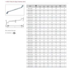İzeltaş 0430 03 1819 Yıldız İki Ağız Anahtar 18x19