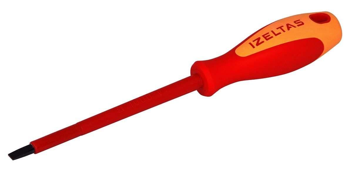 İzeltaş 4140 17 5512 İzoleli Düz Tornavida 1000V