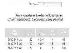 İzeltaş 5540 24 4120 Nokta Zımba Boyalı 4x120