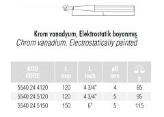 İzeltaş 5540 24 4120 Nokta Zımba Boyalı 4x120