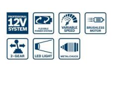 Bosch GSB 12V-30 + 39 parça vidalama seti