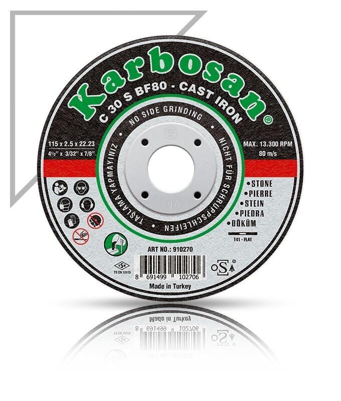 KARBOSAN 910270 DÖKÜM KESME DİSKİ 115x2,5x22,3 mm