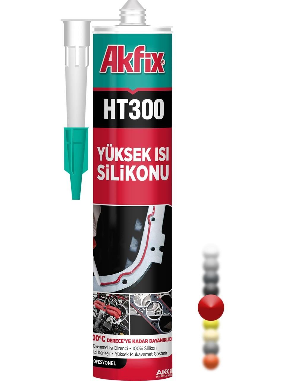 Akfix HT300 Yüksek Isı Silikonu 300c 280 ml
