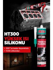 Akfix HT300 Yüksek Isı Silikonu 300c 280 ml