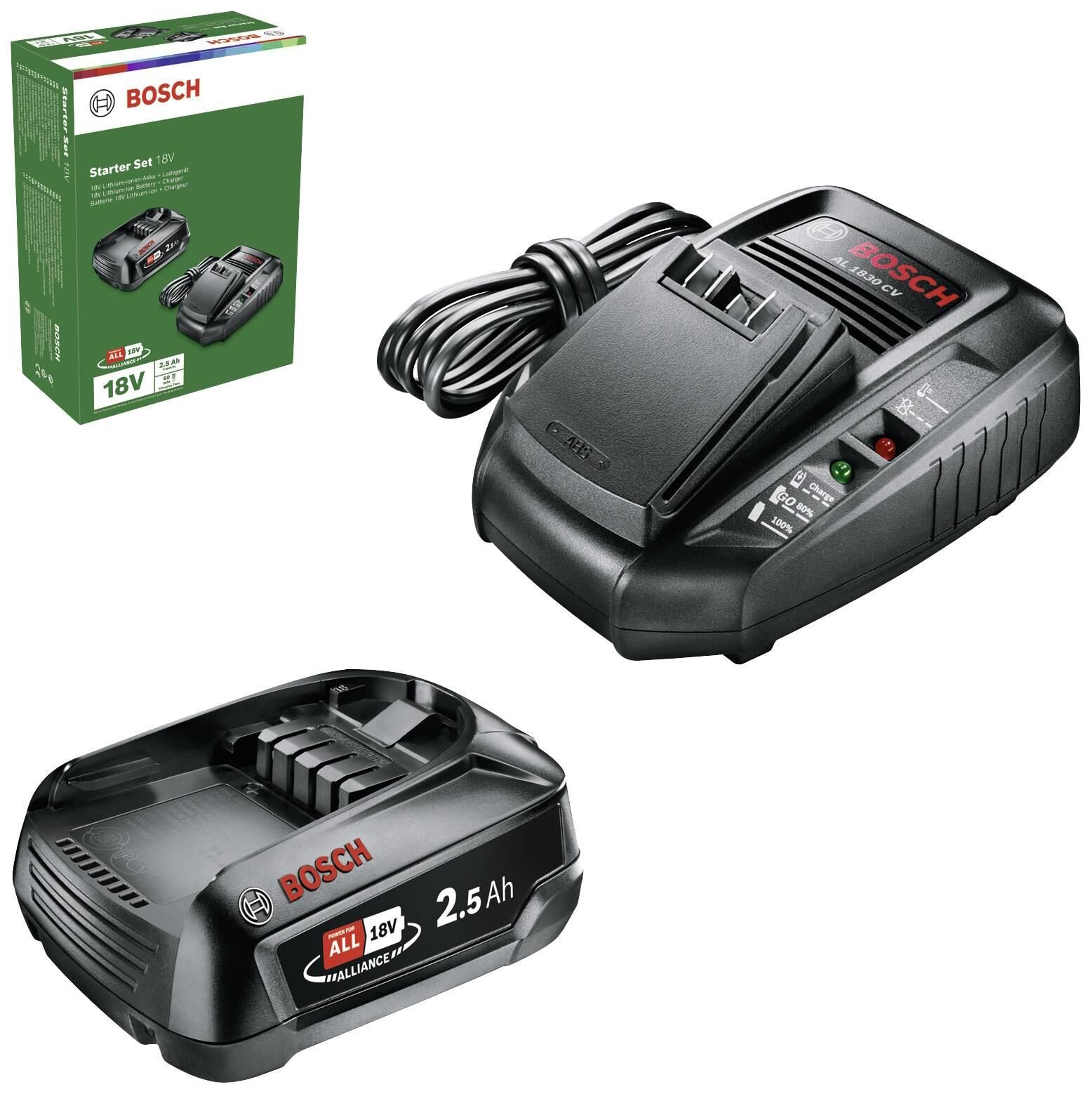 Bosch Akü Seti 18v (2.5Ah, Tek Akü + AL1830)