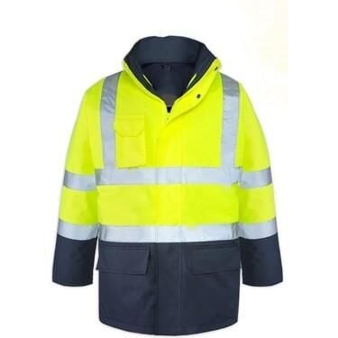 Max Safety 5+1 Oxford Parka Sarı-Lacivert XL