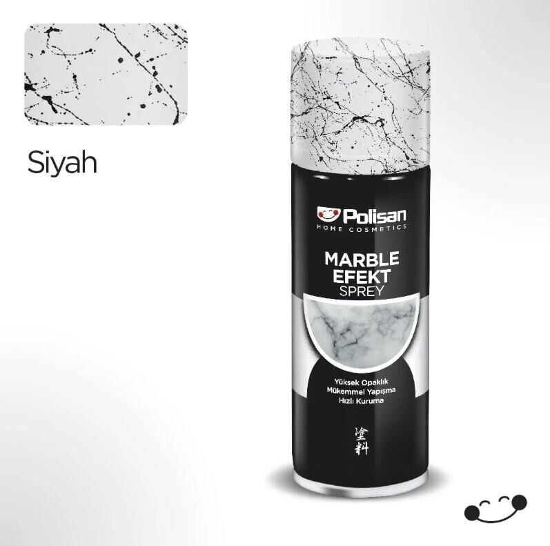 POLİSAN OZEL AMACLI SPREY MERMER EFEKT SİYAH 200ML