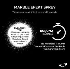POLİSAN OZEL AMACLI SPREY MERMER EFEKT SİYAH 200ML