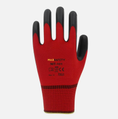 MaxSafety NIT-101 Polyester Astarlı Eldiven No:10