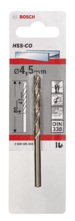 BOSCH HSS-Co Metal Matkap Ucu 4,5*80 mm 1li