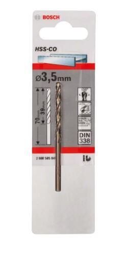 BOSCH HSS-Co Metal Matkap Ucu 3,5*70 mm 1li