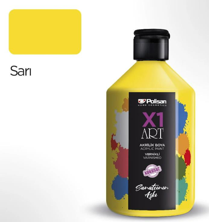 Polisan X1 Art Vernikli Sarı 500 mlL