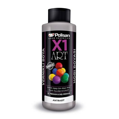 Polisan X1 Art Vernikli Boya Siyah 120 ml