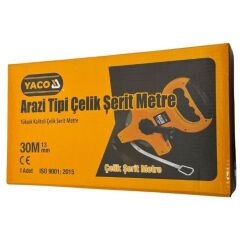 Yaco yc-060030 arazi tipi çelik şerit metre 30 mt