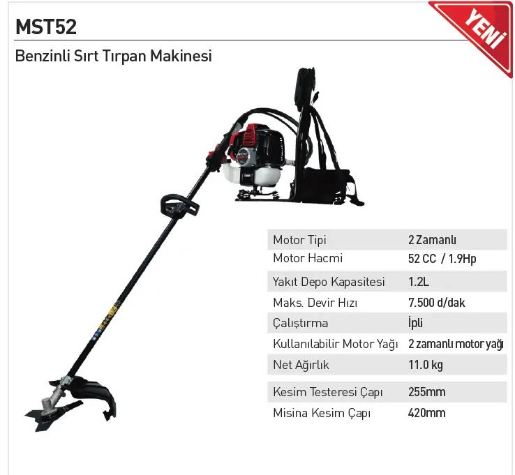 Kama MST52 Sırt Tırpanı 51.7 cc