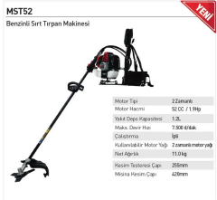 Kama MST52 Sırt Tırpanı 51.7 cc