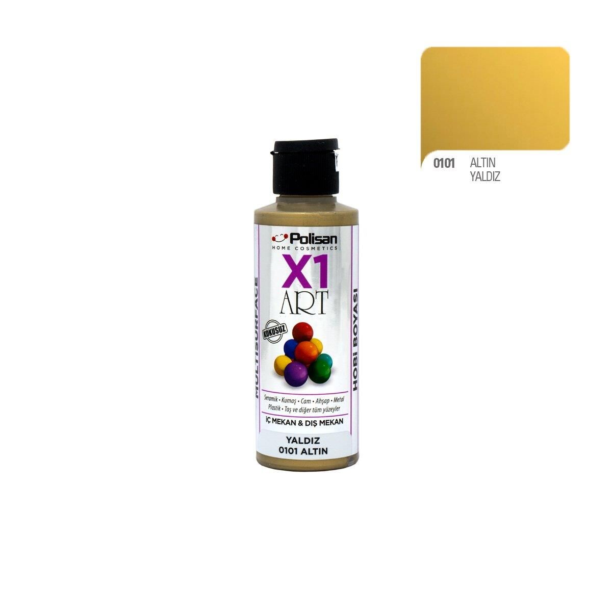 Polisan X1 Art Multisurface 0101 Yaldız Altın 120 ml