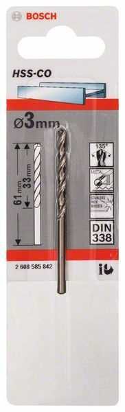 Bosch Hss-Co 3,0x61mm