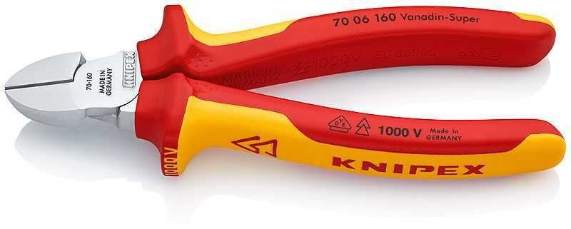 KNIPEX 70 06 160 İZOLE YAN KESKİ 160 MM SÜPER VDE