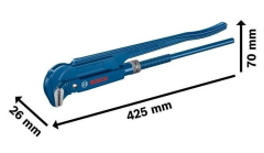 Bosch Boru Anahtarı 90° 420 mm