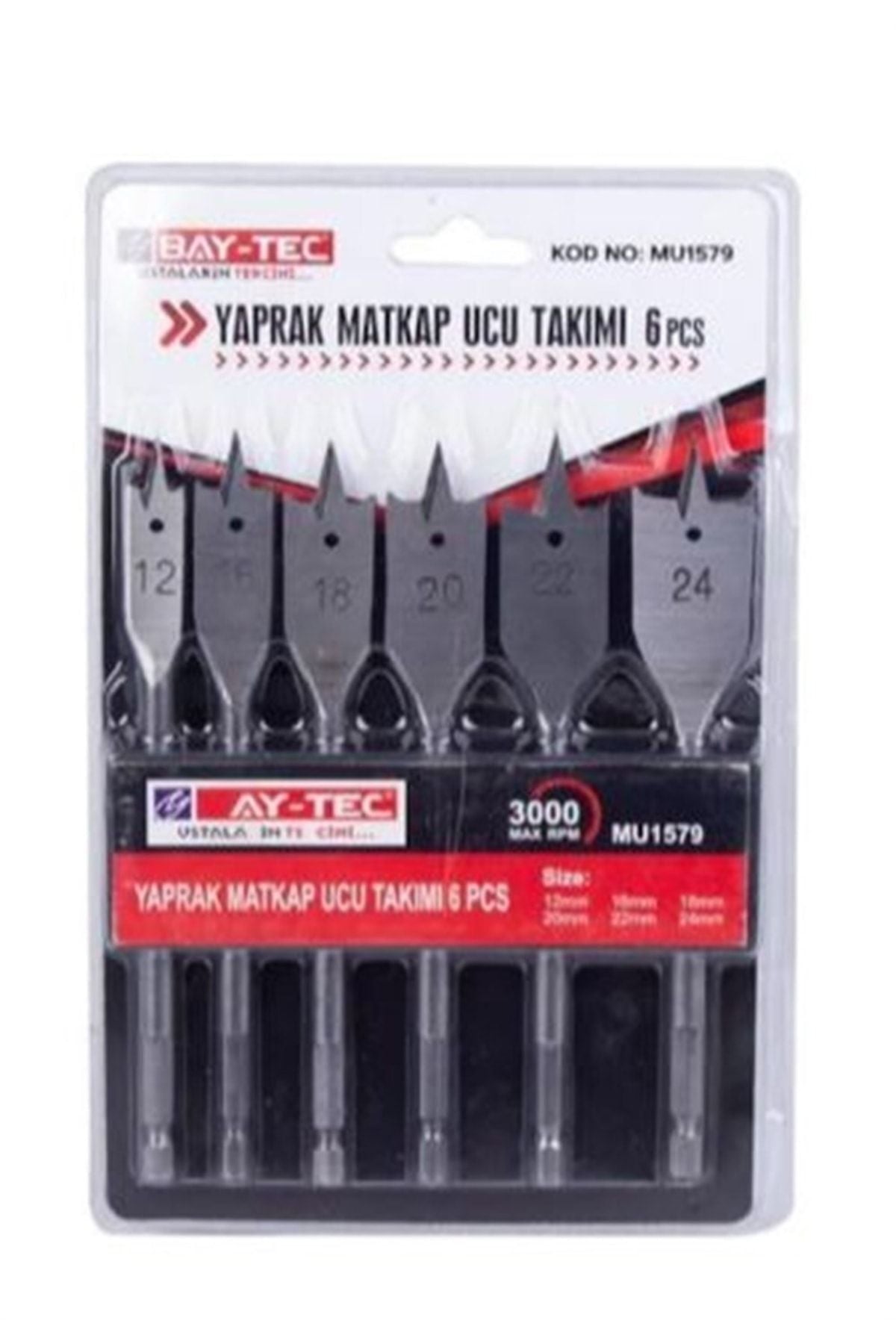 BAYTEC MU1579 Yaprak Matkap Ucu 6 PCS