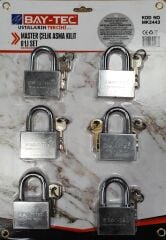 BAYTEC MK2443 MASTER ÇELİK ASMA KİLİT 55MM 6LI SET