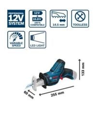 Bosch GSA 12V-LI Akülü Panter Testere Solo (Akü ve Sarj Cihazı Dahil Değildir)
