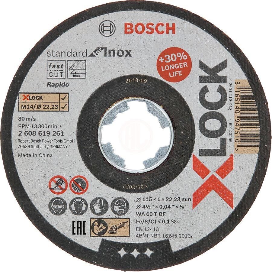 Bosch X-Lock Standart for Inox Kesici Disk 115x1 mm