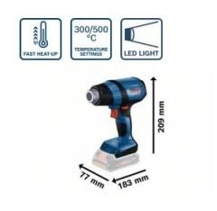 BOSCH GHG 18V-50 Akülü Sıcak Hava Tabancası (SOLO) (AKÜ VE ŞARJ CİHAZI DAHİL DEĞİLDİR)