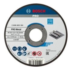 BOSCH PRO Metal Kesme Diski, 115 x 2,5 x 22,23 mm