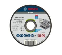 BOSCH İNOX KESME TAŞI 115X1X22,23 MM