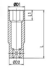 İZELTAŞ 1108 06 7024 HAVALI DERİN LOKMA 1/2'' 24MM