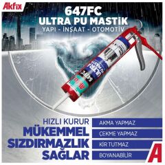 Akfix 647 FC PU Mastik Siyah 280 ml