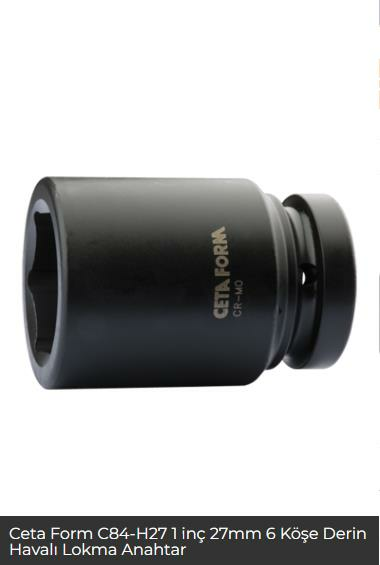 CETA C84-H27 6 Köşe Derin Lokma Anahtar 27 MM