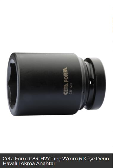 CETA C84-H27 6 Köşe Derin Lokma Anahtar 27 MM