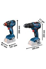 Bosch GSR 18V-50 + GDX 18V-200 (2x4.0Ah;L-Boxx)