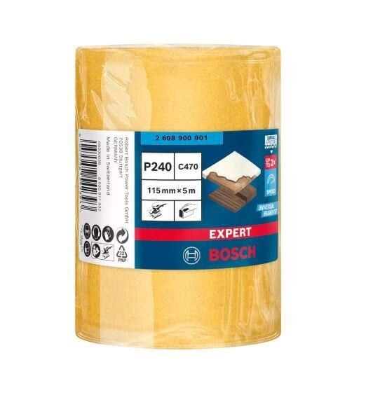 BOSCH C470 ZIMPARA KAĞIDI RULOSU 115MMX5M P240